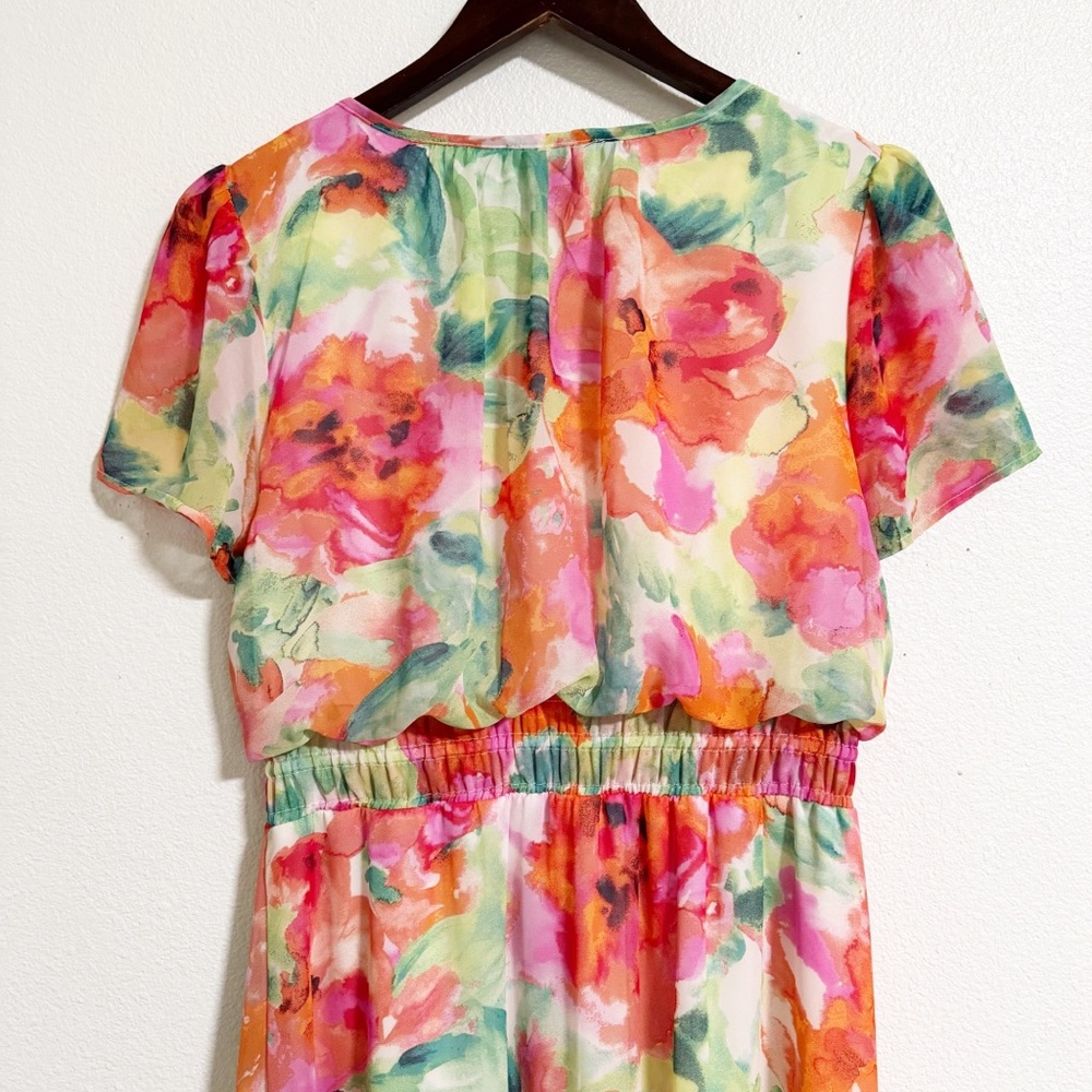 Cynthia Rowley Smocked Waist Tiered Floral Maxi Dress - Picture 5 of 10